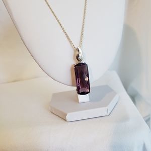 Vintage amethyst coloured gemstone pendant